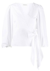 P.A.R.O.S.H. side-tie crop-sleeve blouse