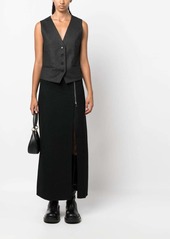 P.A.R.O.S.H. side-zip wool maxi skirt