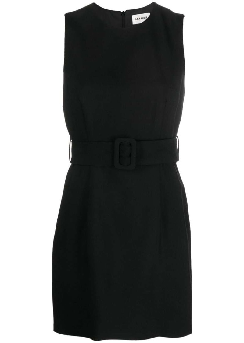P.A.R.O.S.H. sleeveless belted minidress