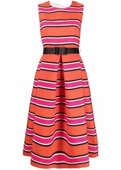P.A.R.O.S.H. striped buckle-fastened dress