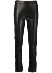 P.A.R.O.S.H. zip-ankles leather trousers