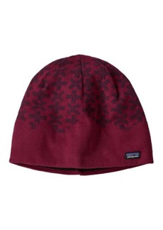 Patagonia Beanie Hat In Fitz Roy Snowfall/wax Red