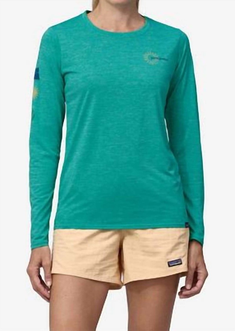 Patagonia Capilene Cool Daily Shirt In Channel Islands: Subtidal Blue X-Dye