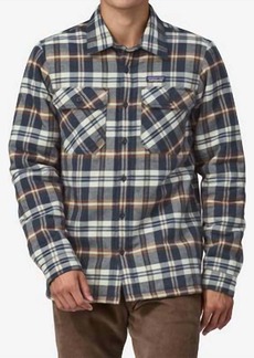 Patagonia Insulated Organic Cotton Midweight Fjord Flannel Shirt In Brown