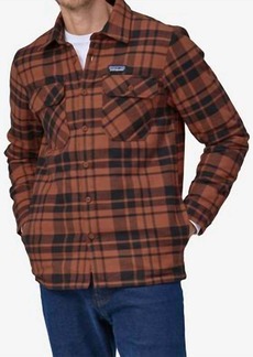Patagonia Insulated Organic Cotton Midweight Fjord Flannel Shirt In Burl Red