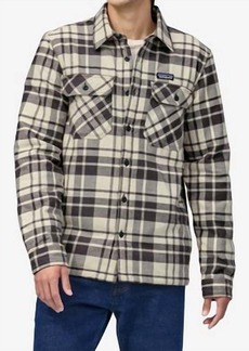 Patagonia Insulated Organic Cotton Midweight Fjord Flannel Shirt In Grey