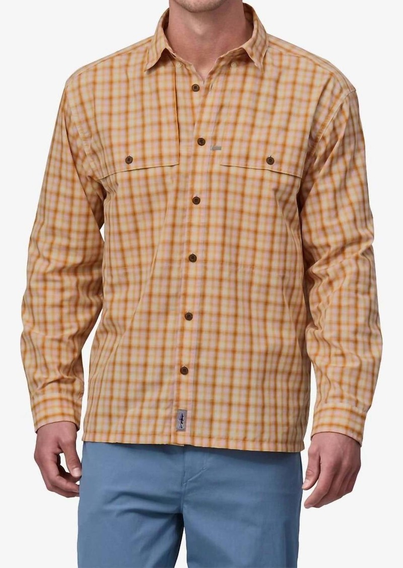 Patagonia Island Hopper Shirt In Mirrored: Golden Caramel