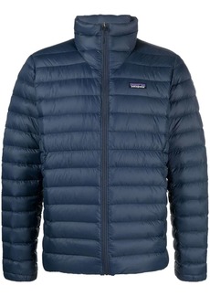 Patagonia logo-patch feather-down jacket