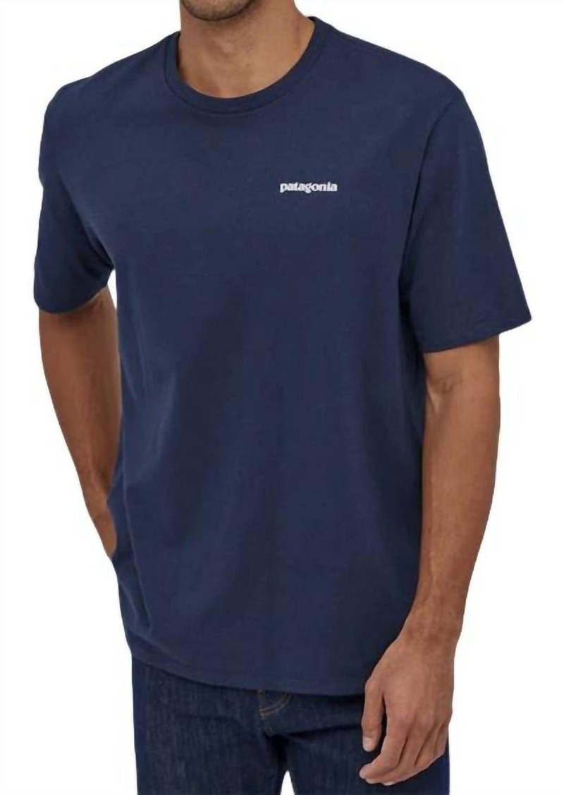 Patagonia Men's P-6 Logo Responsibili Tee Top In Classic Navy