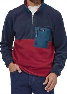 Patagonia Microdini Pullover In Blue And Red