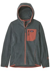 Patagonia Boys' R1 Air Full-Zip Hooded Jacket, Small, Wool White
