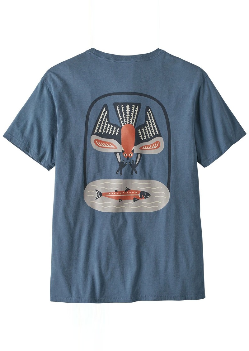 Patagonia Dive and Dinen Organic T-Shirt, Men's, Medium, Blue
