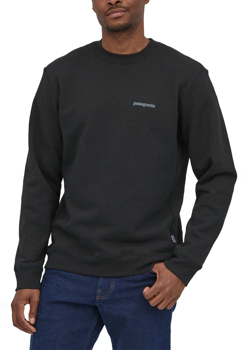 Patagonia Fitz Roy Icon Uprisal Crew Sweatshirt, Men's, Small, Black