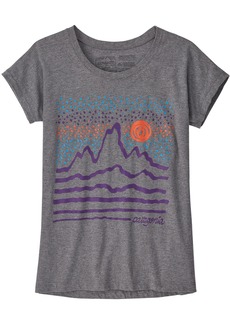 Patagonia Girls' Regenerative Organic Certified Cotton Graphic T-Shirt, XL, Fitz Ry Stshine/grvl Hth