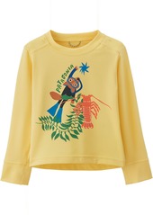 Patagonia Infants' Capilene Cool Silkweight Long Sleeve UPF Shirt, Boys', 6M, Flipper Fitz/Salamandr Gn