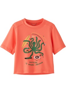 Patagonia Infants' Capilene Cool Silkweight T-Shirt, Boys', 6M, Adventure Arms/Coho Coral