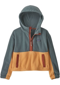 Patagonia Kids' Microdini Cropped Hoody Pullover, Boys', Small, Green
