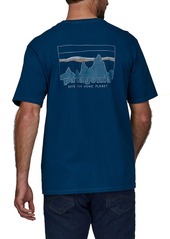 Patagonia Men's '73 Skyline Organic T-Shirt, Small, Blue