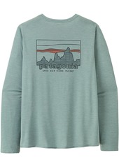 Patagonia Men's Capilene Cool Daily Graphic Long Sleeve Shirt, Small, Blue