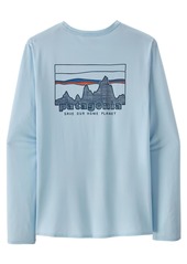 Patagonia Men's Capilene Cool Daily Graphic Long Sleeve Shirt, Small, Gray | Father's Day Gift Idea