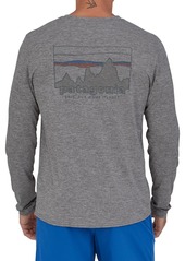 Patagonia Men's Capilene Cool Daily Graphic Long Sleeve Shirt, Medium, Gray | Father's Day Gift Idea