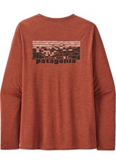 Patagonia Men's Capilene Cool Daily Graphic Long Sleeve Shirt, Large, Red