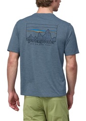 Patagonia Men's Capilene Cool Daily Graphic Shirt, Small, 73 Skyline/Feather Grey