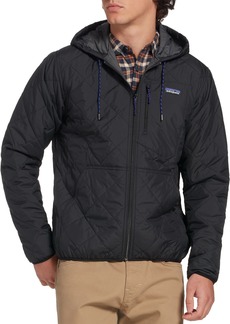 Patagonia Men's Diamond Quilted Bomber Hooded Jacket, Small, Black