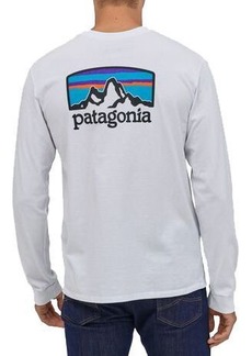 Patagonia Men's Fitz Roy Horizons Responsibili-Tee Long Sleeve Graphic T-Shirt, XXL, White