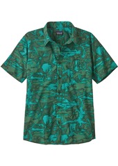 Patagonia Men's Go To Button Up Shirt, Small, High Hopes Geo/Salmdr Grn | Father's Day Gift Idea