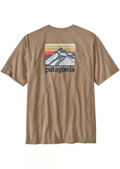 Patagonia Men's Line Logo Ridge Pocket Responsibili-Tee Short Sleeve T-Shirt, Medium, Green
