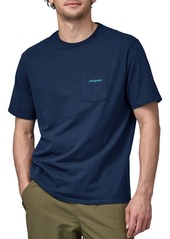 Patagonia Men's Line Logo Ridge Pocket Responsibili-Tee Short Sleeve T-Shirt, Medium, Green | Father's Day Gift Idea