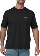 Patagonia Men's Line Logo Ridge Pocket Responsibili-Tee Short Sleeve T-Shirt, Small, Black | Father's Day Gift Idea