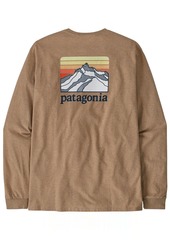 Patagonia Men's Line Logo Ridge Responsbilit-Tee Long Sleeve T-Shirt, Small, Red