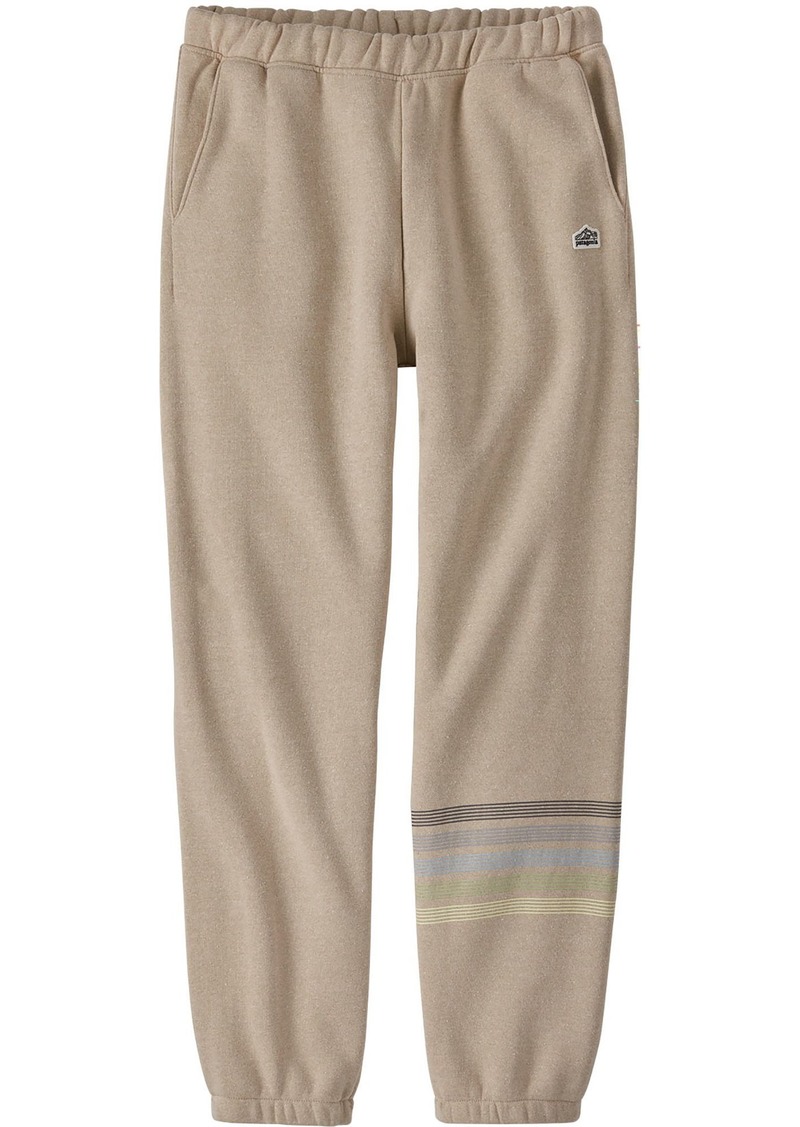 Patagonia Men's Line Logo Ridge Stripe Uprisal Sweatpants, Small, Brown