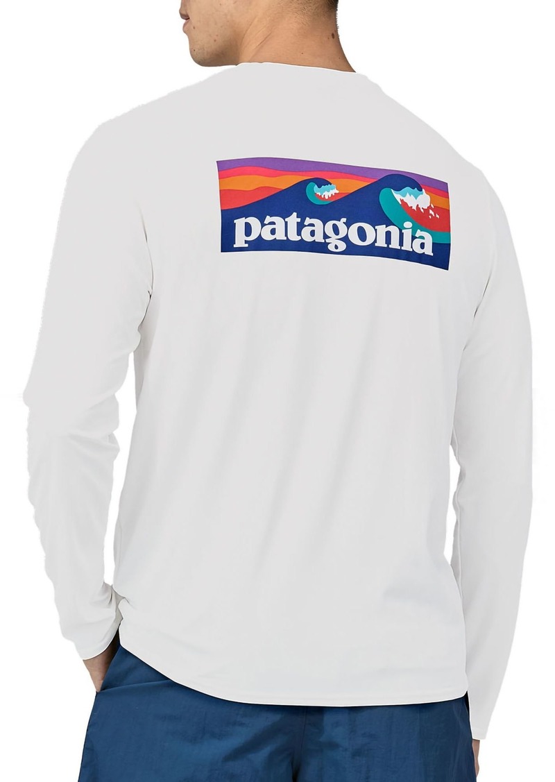 Patagonia Men's Long-Sleeved Capilene® Cool Daily Graphic Shirt, Small, White | Father's Day Gift Idea