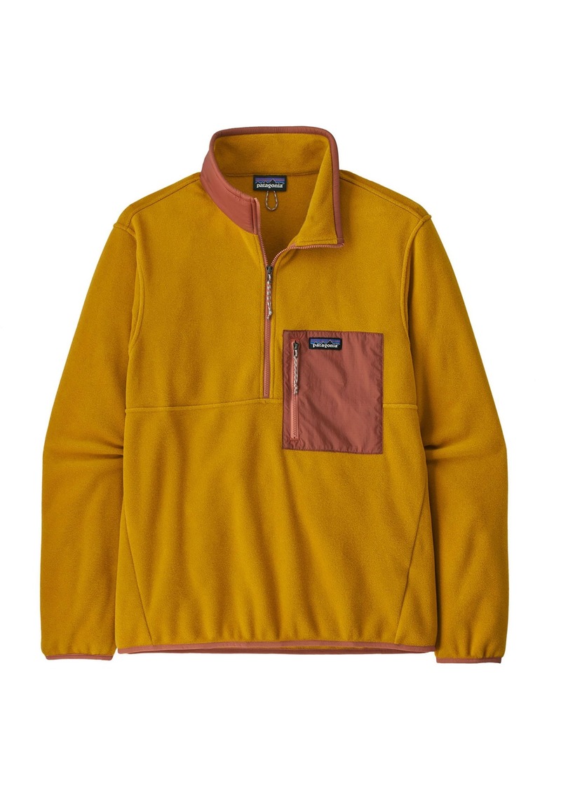 Patagonia Men's Microdini 1/2 Zip Fleece Pullover, Medium, Yellow