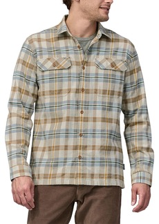 Patagonia Men's Organic Cotton Midweight Fjord Flannel Long Sleeve Shirt, Small, Brown