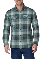 Patagonia Men's Organic Cotton Midweight Fjord Flannel Long Sleeve Shirt, Small, Brown