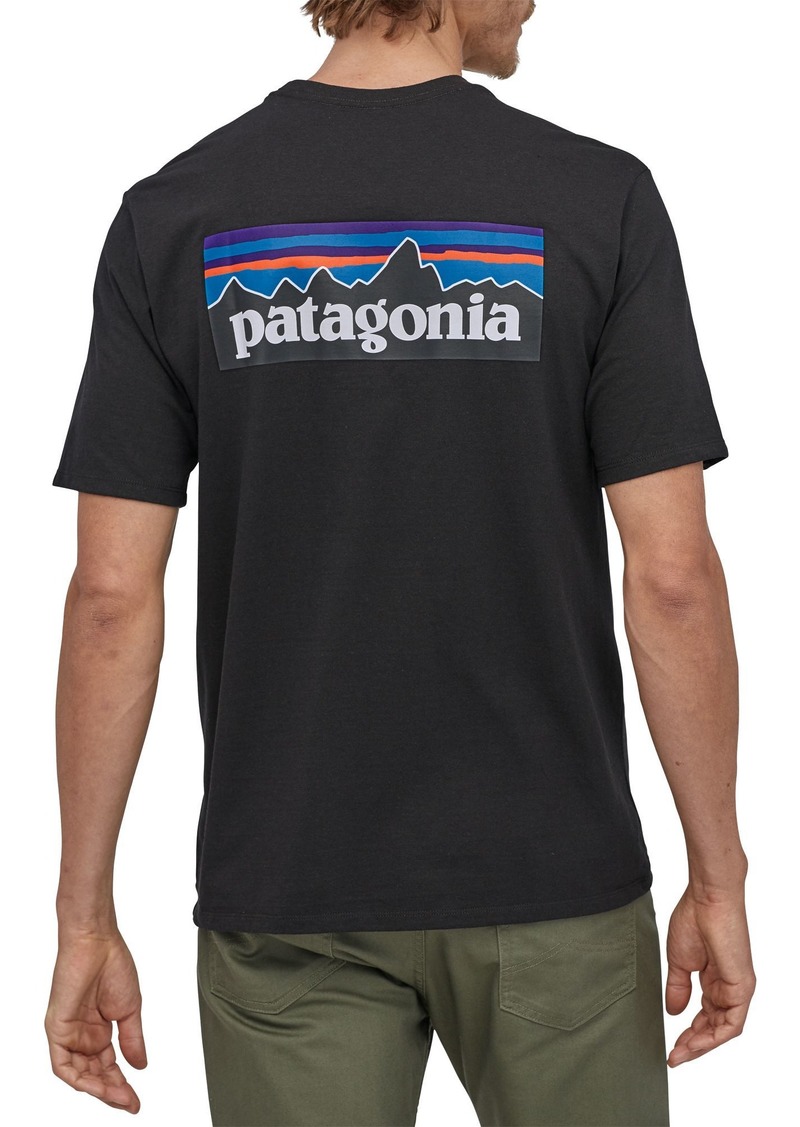 Patagonia Men's P-6 Logo Responsibili-Tee Short Sleeve T-Shirt, Small, Black