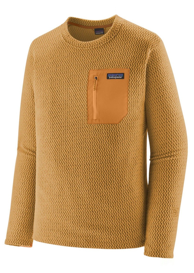 Patagonia Men's R1 Air Fleece Crew Sweater, Small, Yellow | Father's Day Gift Idea