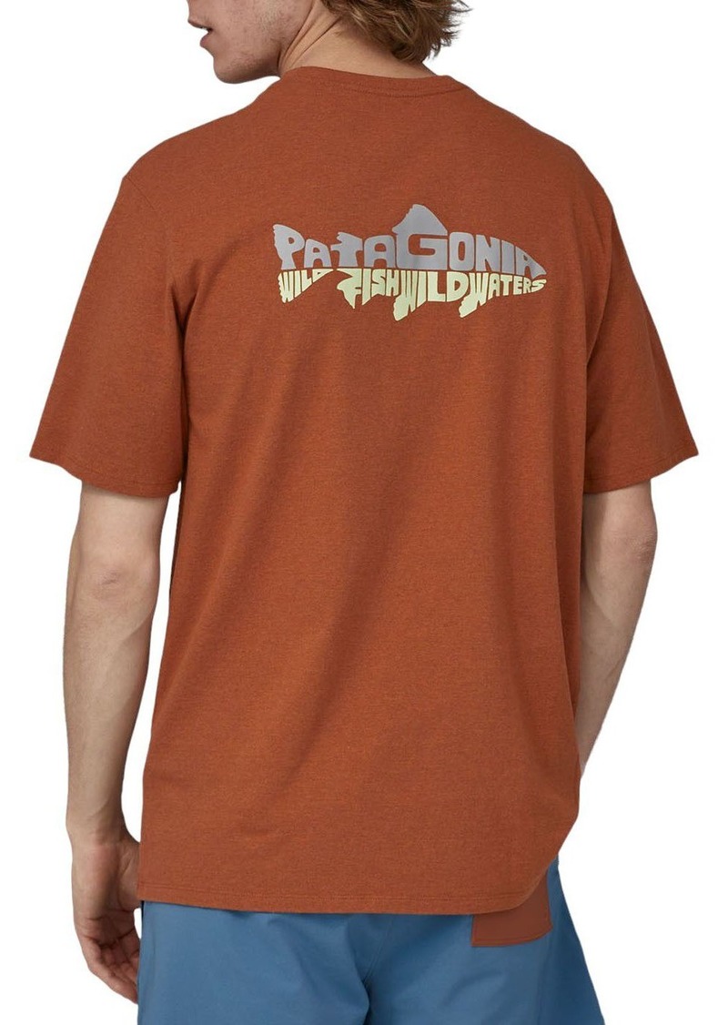 Patagonia Men's Wild Waterline Pocket Responsibili-Tee, Small, Brown | Father's Day Gift Idea