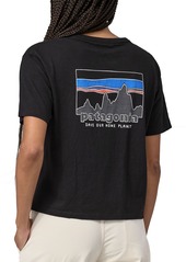 Patagonia Women's '73 Skyline Easy-Cut Responsibili-Tee T-Shirt, Small, Blue