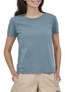 Patagonia Women's Alpine Icon Regenerative Organic Certified Cotton Pocket T-Shirt, Small, Gray