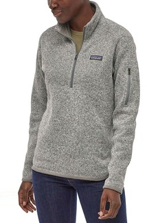 Patagonia Women's Better Sweater 1/4 Zip Pullover, XS, White