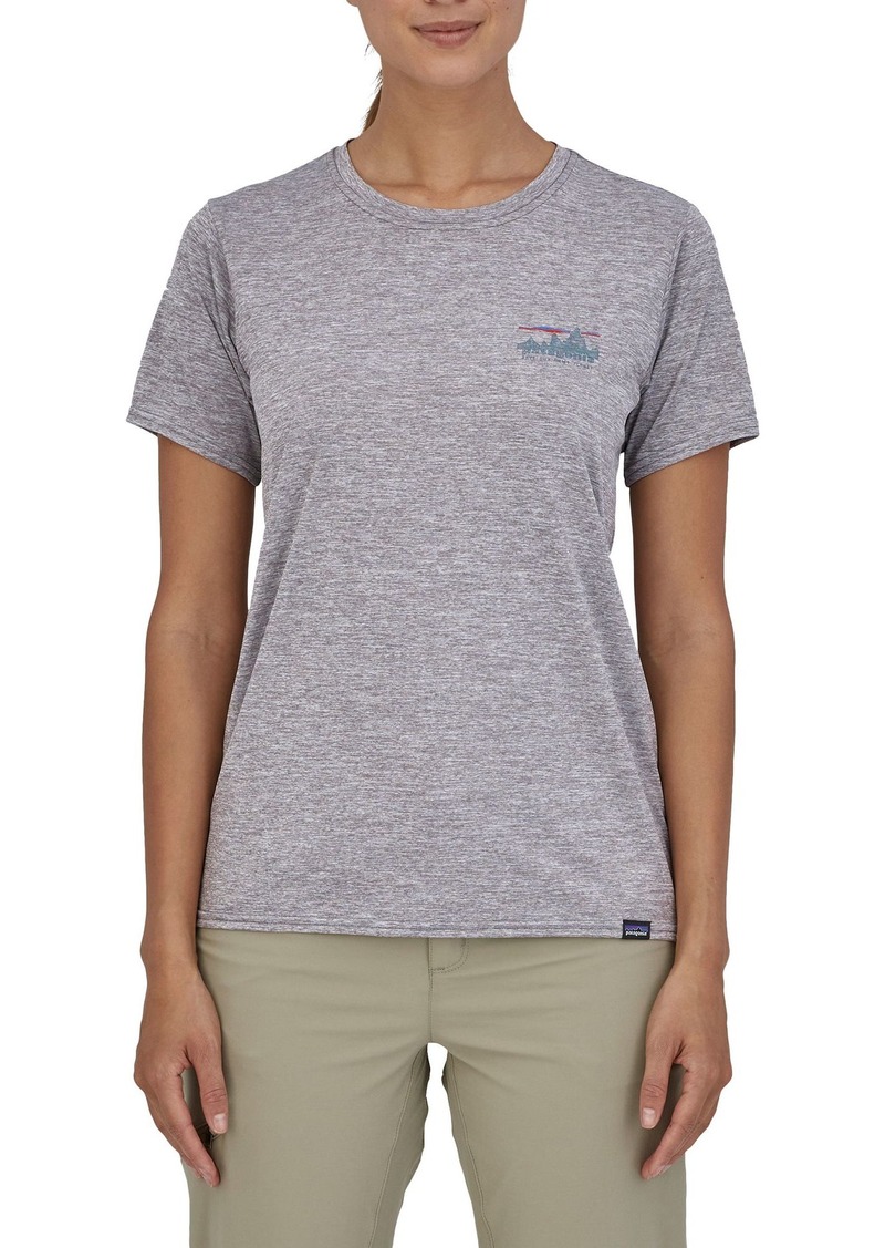 Patagonia Women's Capilene Cool Daily Graphic T-Shirt, XS, 73 Skyline/Feather Grey