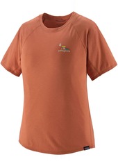 Patagonia Women's Capilene Cool Trail Graphic T-Shirt, XS, Forge Mark Crest Wispy Gr