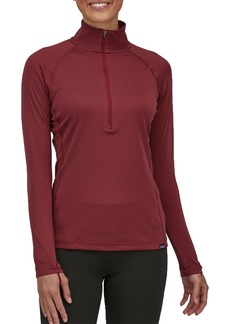 Patagonia Women's Capilene Midweight 1/2 Zip Baselayer Top, Small, Red