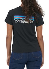Patagonia Women's P-6 Logo Responsibili-Tee Short Sleeve Shirt, Small, Black