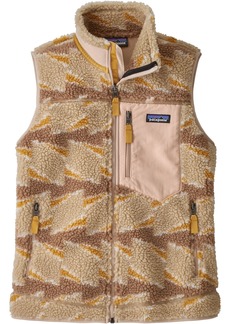 Patagonia Women's Reversible Classic Retro-X Fleece Vest, Medium, Tan